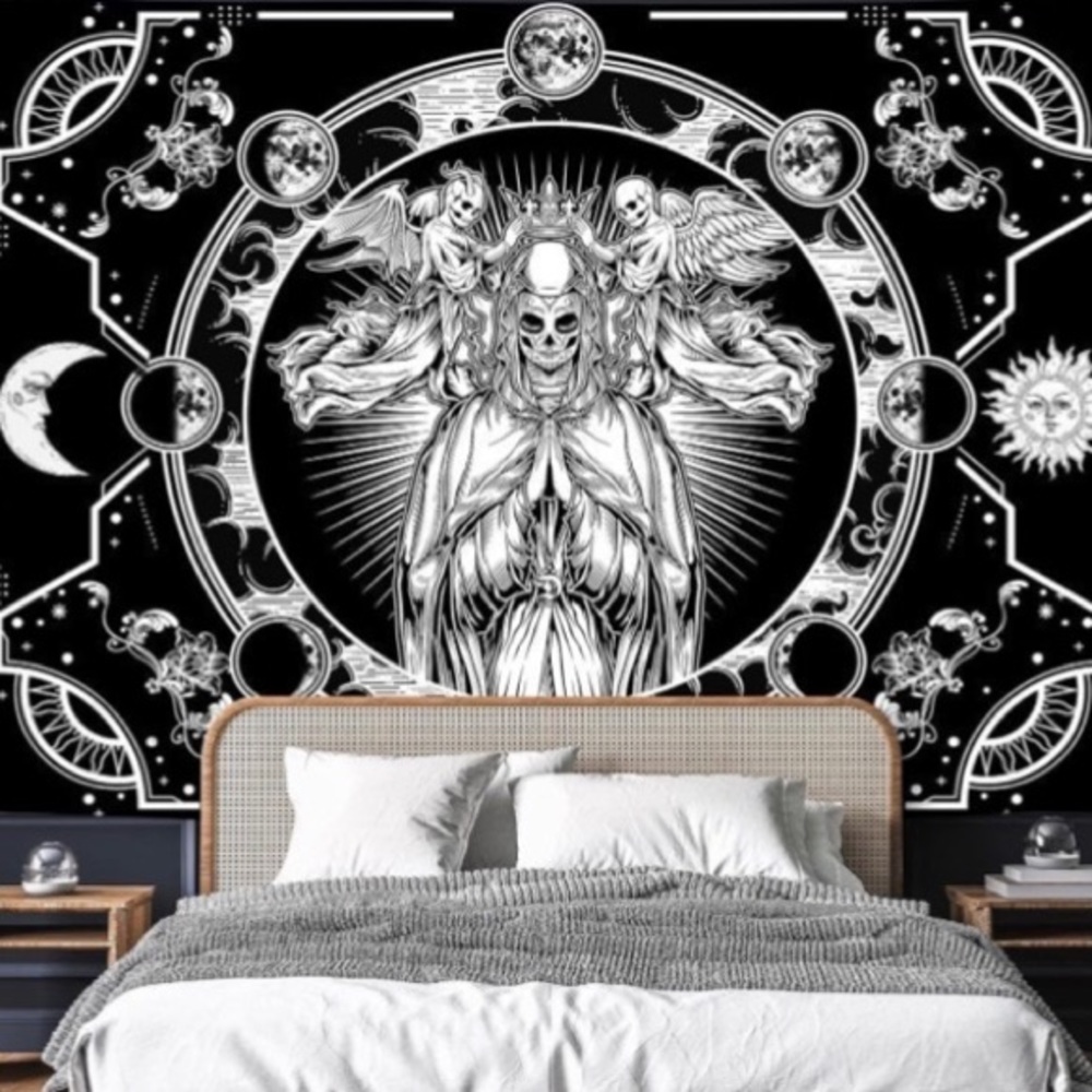 Gothic Skeleton Tapestry